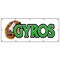 Signmission GYROS BANNER SIGN greek gyro sign signs stand spanakopita B-120 Gyros - alternate 1